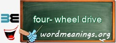 WordMeaning blackboard for four-wheel drive
